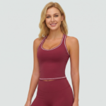 Color-Block Cross-Border Yoga Vest with Ribbed Back, Comfortable Sports Vest for Running and Fitness