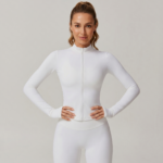 Zipper Tight Running Sports Top Breathable Naked Fitness Jacket Training Quick-drying Long-sleeved Yoga Clothing Women's