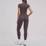 T-shirt de printemps à séchage rapide vêtements de yoga à manches courtes haut de fitness blouse extérieure sport de course à pied à manches courtes femme – Image 3