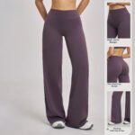 Novo outono e inverno Calças desportivas largas de cintura alta Calças de fitness desportivas casuais para exterior - Image 4
