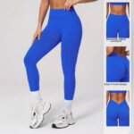 Pantalon de yoga transfrontalier sans couture à la hanche en forme de V, moulant et amincissant, pour le sport de course à pied et le fitness à séchage rapide. – Image 5