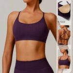 Soutien-gorge de yoga sans couture à séchage rapide Vêtements de sport, de course à pied et de fitness Vêtements de yoga avec bretelles dans le dos – Image 4