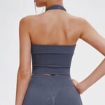 Soutien de ioga respirável com costas penduradas no pescoço Soutien de ioga europeu e americano sem costuras Roupa interior desportiva feminina de verão à prova de choque Top de fitness - Image 3