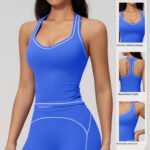 Color-Block Cross-Border Yoga Vest with Ribbed Back, Comfortable Sports Vest for Running and Fitness – Image 4