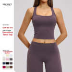 Schleifen I-Form Schöner Rücken Sportweste Damen Eng anliegend Schnell trocknend Lässig Laufen Fitness Top Yoga Kleidung – Bild 2