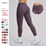 Hochtaillierte Butt-Lifting gebürstete Yogahose für Frauen Laufen Schnell trocknende Fitnesshose für den Außenbereich Abnehmender Look Enge Sporthosen – Bild 2