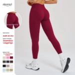 Nude High Waist Yoga Pants Cross Waist Fitness Yoga Pants Women's Outdoor Sports Running Tights – Bild 2