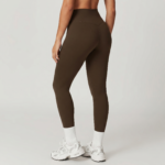 Europäische und amerikanische Running Naked Schnell trocknende Fitnesshosen Atmungsaktive Außenbekleidung Enge Sporthosen Hohe Taille Hüfte Yogahosen Women's