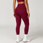 Pantalon de yoga à taille haute avec ceinture côtelée, pantalon de fitness pour femmes, adapté à la course à pied et aux activités de plein air