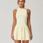 Cloud Sense Fake Two-piece Vertical Collar dress Outdoor Running Anti-running Light Base A- line Skirt Tennis Skirt