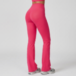Sanding transfrontalier Pantalon de yoga à taille haute Pantalon moulant à jambe large Pantalon de course à pied Sports Fitness Micro-pantalon
