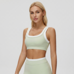 Cross-Border Nude Fake Soutien-gorge de sport deux pièces Soutien-gorge de yoga enfilé de couleur contrastée Soutien-gorge de sport de course à pied et de fitness