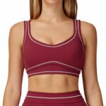 Kontrastfarbener gebürsteter Yoga-BH High-End U-förmiger schöner Rücken Sport-BH Running Fitness Yoga Wear – Bild 6