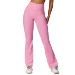 Europe et États-Unis jambe large serrée nue hip pantalon de yoga Bell danse taille haute micro pull pantalon de sport décontracté – Image 6