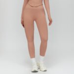 Custom High-Waisted Butt-Lifting Yoga Pants with Ribbed Waistband, Tummy Control Fitness Pants for Women, Suitable for Running and Outdoor Wear