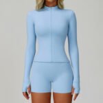 Zipper Tight Running Sports Top Breathable Naked Fitness Jacket Training Quick-drying Long-sleeved Yoga Clothing Women's - Image 2