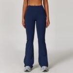 Cross-border Sanding High Waist Yoga Trousers Tight Wide Leg Bell Pants Running Sports Fitness Micro-pants - Image 5