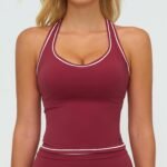 Color-Block Cross-Border Yoga Vest with Ribbed Back, Comfortable Sports Vest for Running and Fitness