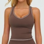 Color-Block Cross-Border Yoga Vest with Ribbed Back, Comfortable Sports Vest for Running and Fitness - 画像 (4)