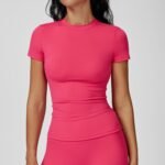 Spring T-shirt quick-drying yoga clothes short-sleeved fitness top blouse outdoor running sports short-sleeved female