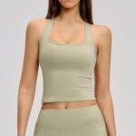 Sanding I-shape Beautiful Back Sports Vest Women's Tight-fit Quick-dry Casual Running Fitness Top Yoga Clothing - 画像 (2)