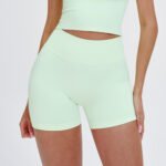 Processing Custom Seamless High Waist Yoga Shorts Summer Tight Hip-lifting Sports Running Quick-drying Fitness Pants