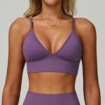 Double Shoulder Strap Seamless Yoga Bra Beautiful Back Quick-Drying Sports Top Outer Wear Running Fitness Yoga Wear - Image 2
