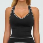 Color-Block Cross-Border Yoga Vest with Ribbed Back, Comfortable Sports Vest for Running and Fitness - 画像 (5)